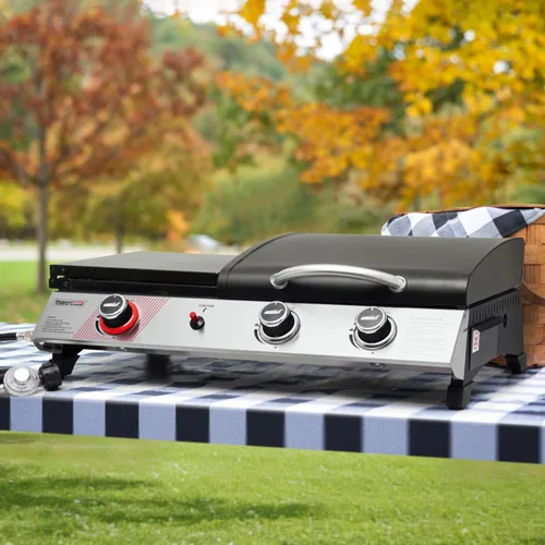 Miniatura 11 de Royal Gourmet PD1305H - Combo de parrilla y plancha de gas propano de 3 quemadores con tapa, combo de parrilla 3 en 1 con salida de 29,000 BTU