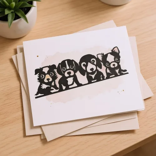 Miniatura 5 de Troqueles con patrón de cachorros para hacer tarjetas, troqueles de corte de celebración, molde de troquelado de metal, troqueles para álbumes