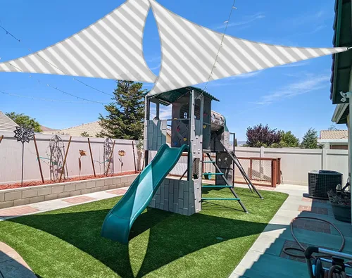 Miniatura 15 de Coarbor Toldo tipo vela de 2 x 2 x 2 pies, para exteriores, resistente, triangular, tela para patio, jardín, terraza, pérgola (beige)