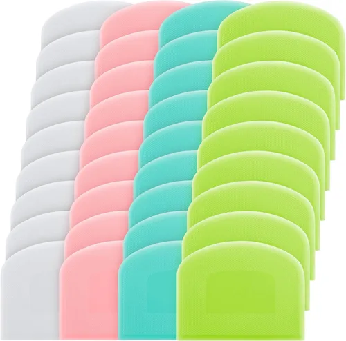 Miniatura 7 de Thyle Juego de 20 raspadores de masa de plástico, multiusos, espátula flexible para cocina, herramienta para hornear, pasteles, pan, pizza