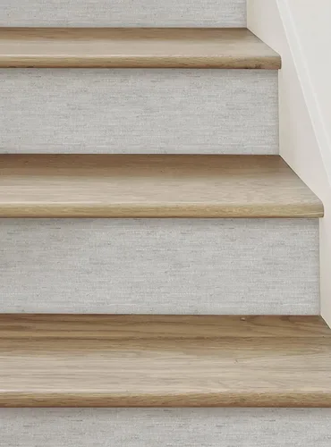 Miniatura 3 de Canvas Look - Tiras elevadoras para escaleras (6 unidades, 48 pulgadas de ancho x 7 pulgadas de alto, gris claro)