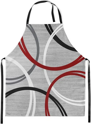Miniatura 35 de Castle Fairy Delantal de cocina geométrico en espiral, moderno delantal impermeable con rayas simples para adultos (sin bolsillo), 31 x 26 pulgadas