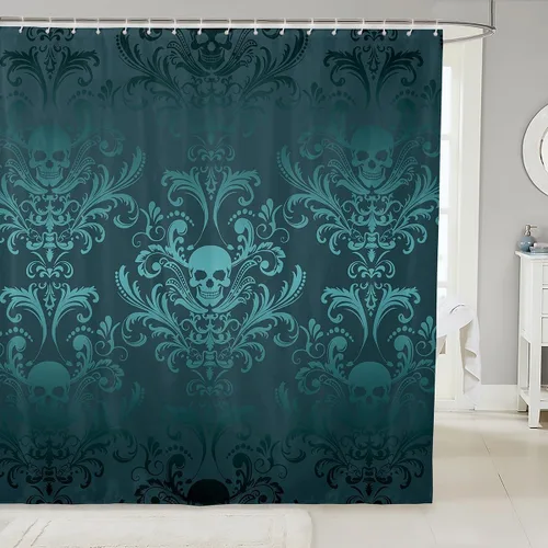 Miniatura 19 de Erosebridal Cortina de ducha para decoración de baño, con estampado de leones y rosas, para niños, adolescentes, niños, niñas, habitación del hogar