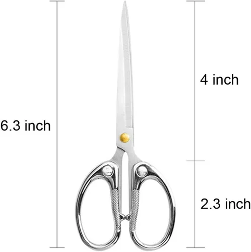 Miniatura 2 de Tijeras de oficina de acero inoxidable de 6.3 pulgadas, tijeras de hoja ultra afiladas, tijeras afiladas resistentes para oficina, hogar, escuela