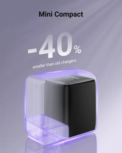 Miniatura 6 de Cargador de Carga Rápida wegear USB C, Cargador Nano GaN de 30 W de Doble Puerto con Enchufe Plegable para iPhone Serie 16/15, iPad, Galaxy S24 Negro