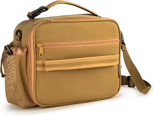Miniatura 12 de Cerbonny Lonchera para niños, bolsa de almuerzo aislada para niñas y niños, poliéster duradero con forro de PEVA, correa de hombro ajustable, 10.8