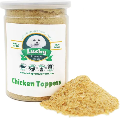 Miniatura 13 de Lucky Premium - Gránulos de atún – Decoración de comida para perros hecha con atún real, condimento para añadir sabor a cada comida (16 onzas)