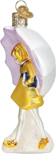 Miniatura 2 de Old World Christmas Morton Umbrella Girl - Adorno de cristal soplado para árbol de Navidad, decoración navideña hecha a mano, colección de cocina