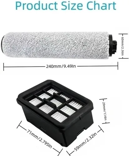 Miniatura 2 de Rodillo de cepillo compatible con accesorios de repuesto para aspiradora Bissell Crosswave HF3 3649A