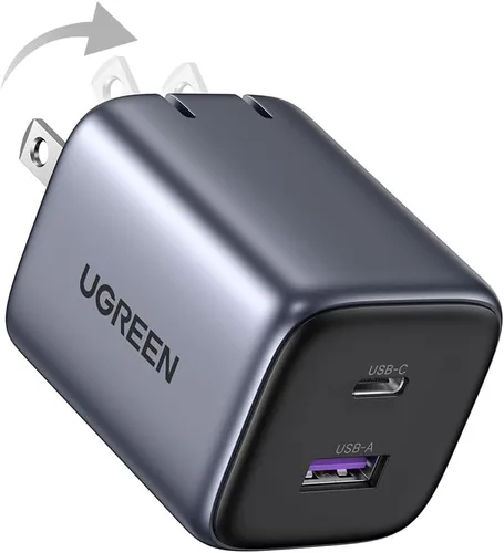Miniatura 9 de UGREEN Cargador USB C de 35 W para iPhone 17 de carga rápida, Nexode 2 puertos GaN plegable PPS compacto y rápido bloque de cargador de pared