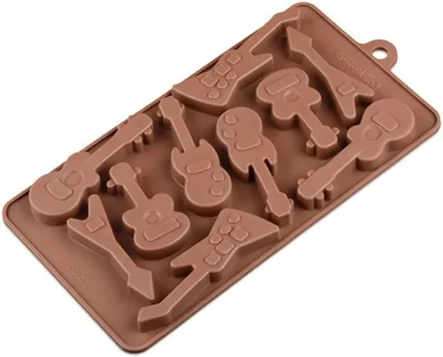 Miniatura 2 de Cabilock Moldes de guitarra para pasteles de chocolate, moldes para hornear, moldes de chocolate, moldes de chocolate, moldes para bajos, moldes
