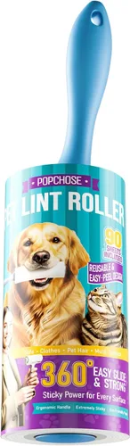 Miniatura 11 de POPCHOSE Rodillos de pelusa para pelo de mascotas extra pegajosos, 600 hojas extra pegajosos para pelo de mascotas, 3 asas y 6 rollos adhesivos