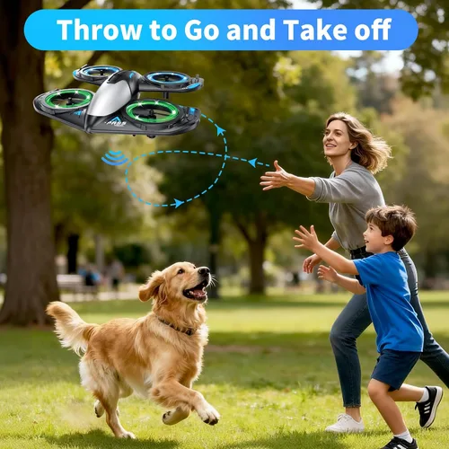 Miniatura 6 de RC Drone for Kids Beginners, Foam Remote Control Drone with Cool Lights, 360° Flip, Altitude Hold, 3 Speed Modes, Collision Protection and Ease of