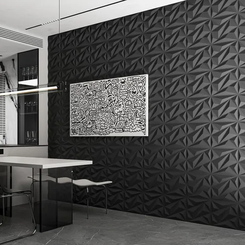 Miniatura 5 de Art3dwallpanels Paquete de 33 paneles de pared 3D de diamante para decoración de pared interior, paneles de pared con textura de flores de PVC