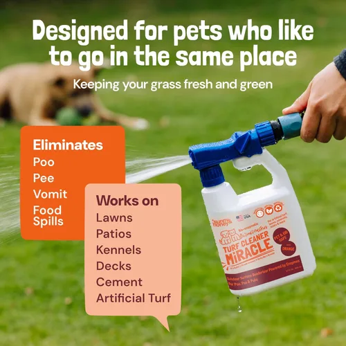 Miniatura 4 de Sunny & Honey Limpiador de césped para exteriores, limpiador enzimático de orina para mascotas, neutralizador de orina de perro para césped, aroma