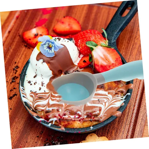 Miniatura 3 de Juego de cucharas ergonómicas para helados, 2 cucharas de goma para helado para servir ensalada de frutas