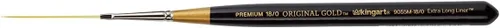 Miniatura 2 de KINGART Premium Original Gold 9055M-18/0 - Forro extra largo con microdetalle – Mini mango grueso serie pincel artístico, pelo sintético Taklon