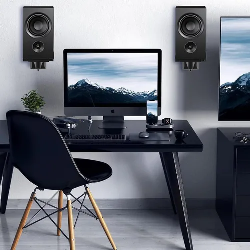 Miniatura 2 de suptek Soporte de montaje en pared con abrazadera de doble lado para altavoces de estantería, para altavoces de sonido envolvente grandes, soporta