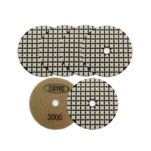 Miniatura 35 de BGTEC Juego de almohadillas de pulido de diamante seco de 4 pulgadas, kit de 8 almohadillas de grano 400 para granito, mármol, piedra de cuarzo