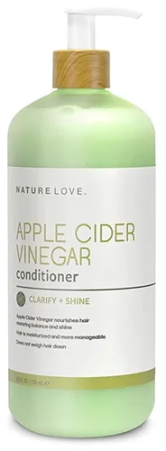 Miniatura 2 de Nature Love - Acondicionador de vinagre de sidra de manzana, aclara y brilla, revitaliza el cabello y el cuero cabelludo, purifica sin pelar, sin
