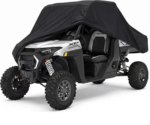 Funda para UTV de 2 plazas, impermeable, resistente, 420D, Oxford, lado a lado, con cremallera, compatible con Polaris Ranger RZR Can-Am Defender