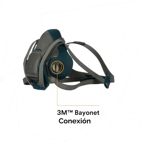Miniatura 6 de 3M Respirador reutilizable de media cara con cierre rápido Rugged Comfort