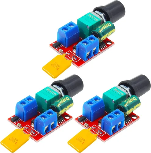 Miniatura 2 de Paquete de 3 mini controlador de velocidad de motor PWM DC, CC 3 V, 6 V, 12 V, 24 V, 35 V, 5 A, interruptor de control de velocidad, pequeño