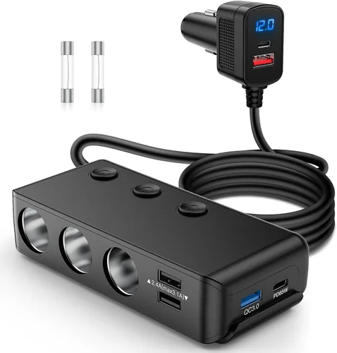 Miniatura 8 de Nilight Enchufe Dual para Encendedor de Cigarrillos 12V, Salida de Energía para Encendedor de 2 Encendedores, Divisor de Enchufe Doble Impermeable