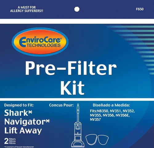 Miniatura 3 de EnviroCare Pre-filtros de repuesto para aspiradora de alta calidad hechos para adaptarse a kits de prefiltro Shark Navigator Lift-Away NV350, NV351