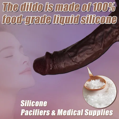 Miniatura 5 de Consolador negro realista de 9 pulgadas, consoladores anales gruesos y suaves, 100% silicona de grado alimenticio con ventosa, juguetes sexuales