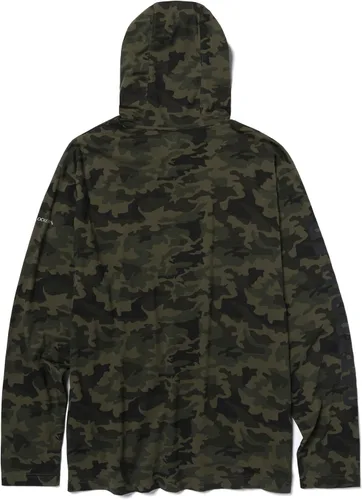 Miniatura 41 de Caterpillar Camisas largas con capucha para hombre con protección UPF 50, control de humedad y logotipo de gato en la manga