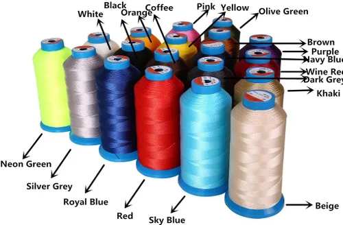 Miniatura 3 de Selric [1500 yardas/recubierto/sin desenredo/22 colores disponibles] Hilos de nailon prensado resistentes #69 T70 tamaño 210D/3 para tapicería
