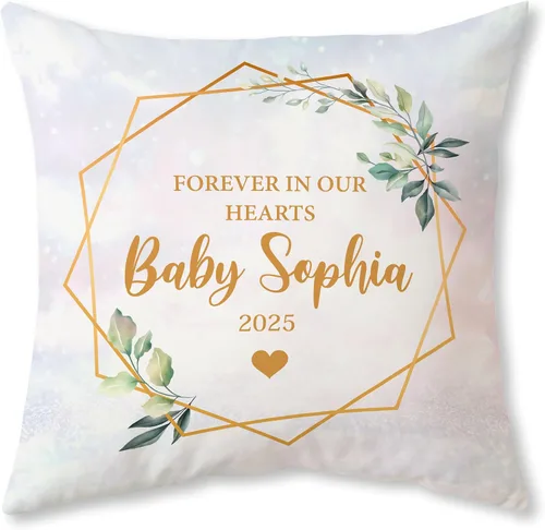 Miniatura 12 de Hyturtle Almohada conmemorativa personalizada para bebé (bebé conmemorativo 1)