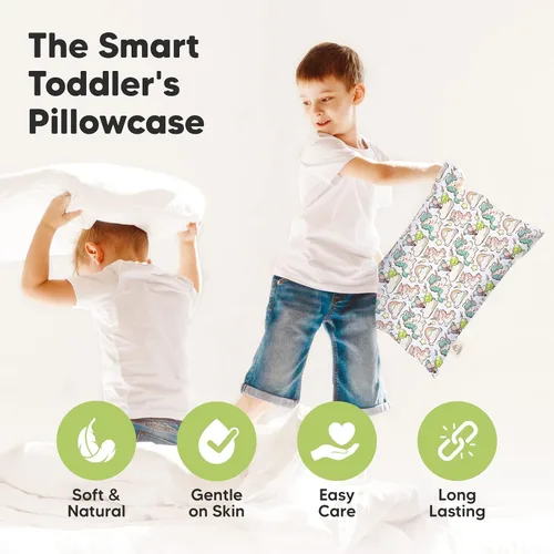 Miniatura 6 de KeaBabies Funda de almohada para niños pequeños de 13 x 18 pulgadas, funda de almohada de algodón orgánico para niños, niñas, funda de algodón suave