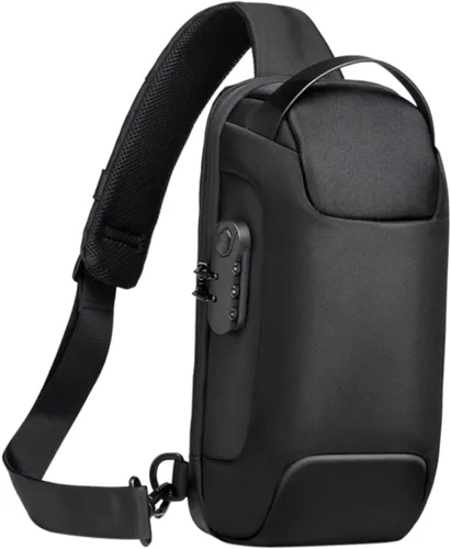 VALICLUD Mochila de viaje impermeable bolsa de pecho bolsa inclinada tela Oxford bolsa de mensajero deportivo hombre hombres bolsas de hombro, Negro
