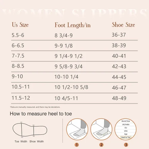 Miniatura 6 de Litfun Pantuflas mullidas de espuma viscoelástica para mujer, zapatos de invierno para interiores y exteriores