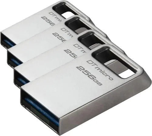 Miniatura 3 de Kingston DataTraveler - Unidad flash USB micro de 256 GB, diseño de metal ultra pequeño, USB 3.2 Gen 1, velocidades de hasta 200 MB/s