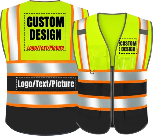 Miniatura 48 de BeautyWill Chaleco de Seguridad con Logo Personalizado Clase 2 Chaleco Reflectante de Alta Visibilidad Chaleco de Construcción Transpirable