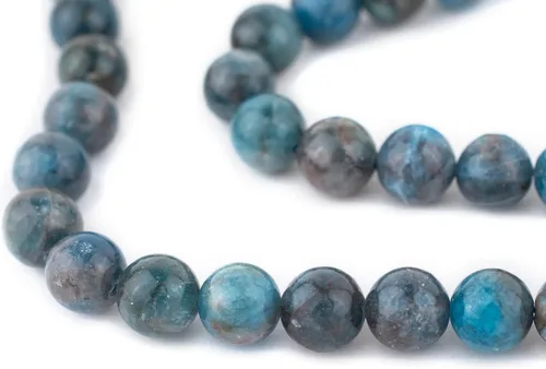 Miniatura 124 de The Bead Chest Cuentas de Jade Blanco Mate Redondas (8mm): Piedra Preciosa Orgánica Redonda Esférica de Energía con Poder de Sanación para Hacer