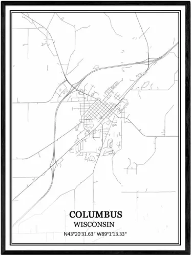 Miniatura 16 de TANOKCRS Kenosha - Póster impreso en lienzo con diseño de mapa de Estados Unidos de Estados Unidos, sin marco, moderno, en blanco y negro, regalo