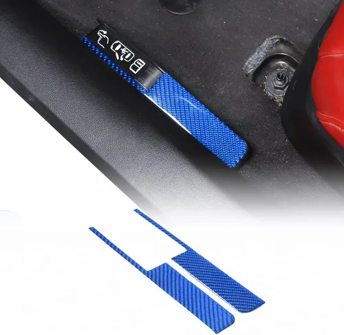Miniatura 11 de Adhesivo de interruptor de cerradura de puerta de emergencia de fibra de carbono 3D suave Compatible con Corvette C8 Stingray Z06 Z51 2020 2021 2022