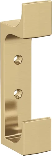Amerock H37009CZ | Gancho decorativo de pared de doble punta Bray | Gancho de bronce champán para abrigos, sombreros, mochilas, bolsas | Ganchos