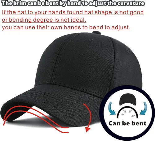 Miniatura 9 de Gorra de béisbol de gran tamaño XXL para hombres, sombreros de cabeza grande, sombrero de papá ajustable de 23.6 a 26.8 pulgadas