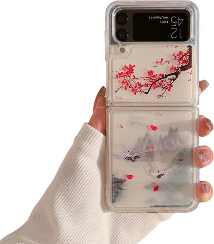 Miniatura 23 de Funda para Samsung Galaxy Z Flip 3 con purpurina para niñas y mujeres, funda transparente de TPU suave de TPU para Samsung Galaxy Z Flip 3 5G 2021