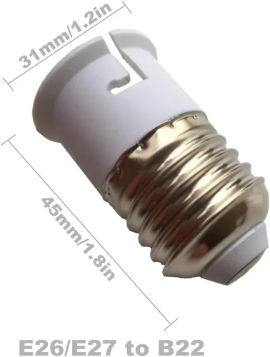 Miniatura 3 de 10 unids soporte de bombilla E27 a B22 adaptador convertidor utilizado para menos de 60W lámpara LED