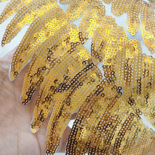 Miniatura 4 de LOCOMO Parche para coser con alas de ángel de lentejuelas grandes para decoración de ropa y chaqueta dorado (Sparkling Gold)