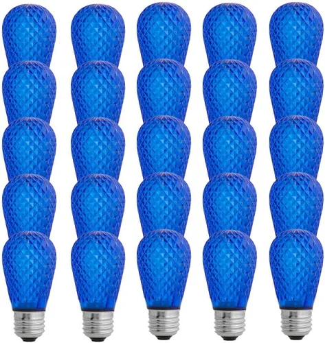 Miniatura 8 de Lente facetada LED azul S14 - Bombilla de cadena de patio