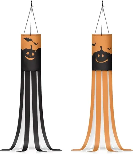 Miniatura 21 de Windsock - Calcetín de viento reutilizable suave de Navidad para colgar al aire libre para jardín, árbol, fiesta, decoración de bandera, calcetines