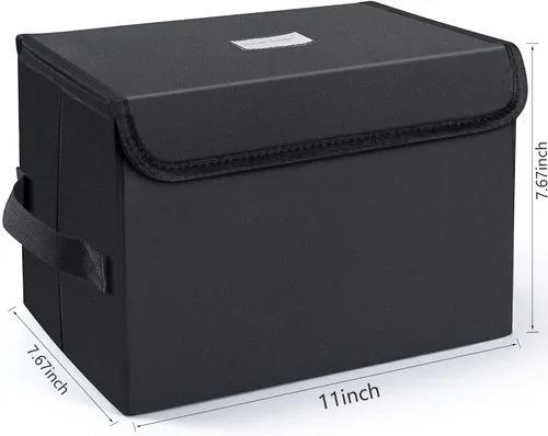 Miniatura 2 de Caja de almacenamiento de discos de vinilo UENTIP - Caja LP de 7 pulgadas, capacidad para 60 discos - Paquete de 1 - 11x7.67x7.67 pulgadas - Negro