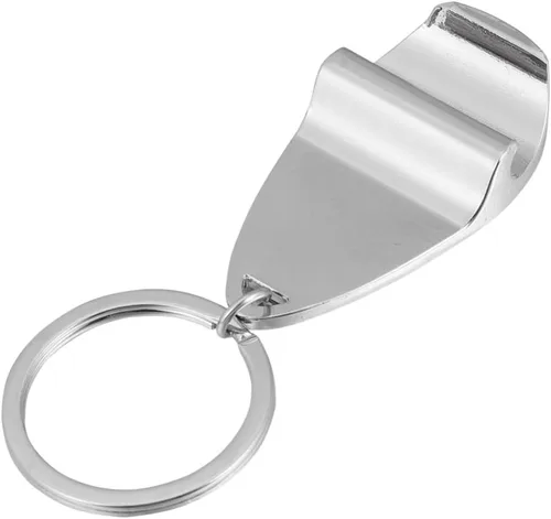 Miniatura 6 de UPKOCH 3 piezas de abrelatas llavero para hombres, llavero de coche para hombres, llavero de cerveza, llavero de vino de metal plateado para hombre